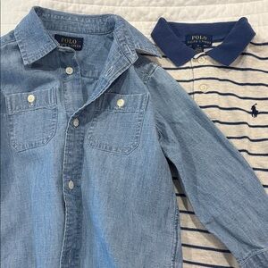 Boys toddler Ralph Lauren shirts. 2 of them barely worn. Like new